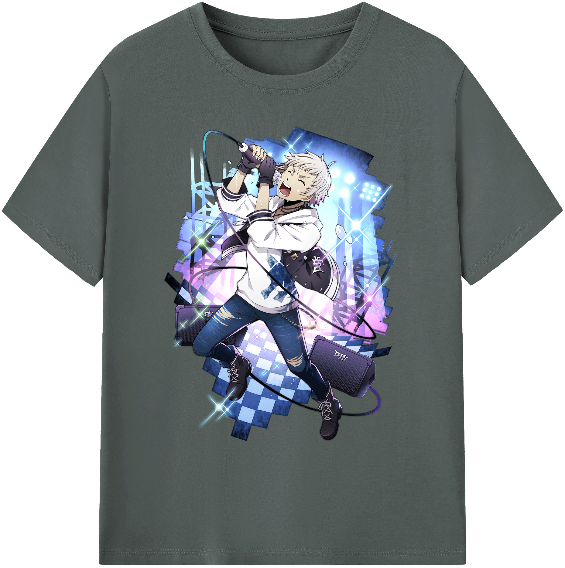 （画像用） 文豪ストレイドッグス Bungo Stray Dogs 綿100％ メンズ半袖Tシャツ｜肌触りやわらか＆通気性